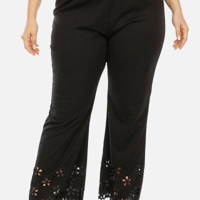 Elegant plus size mesh trousers