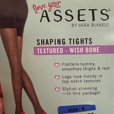 Spanx Love Your Assets Shaping Tights Size 4 Black Textured Wish Bone 3 Pairs