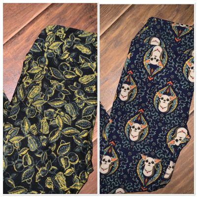 NWT *LOT OF 2*LuLaRoe Leggings OS One Size Vintage Style Dog