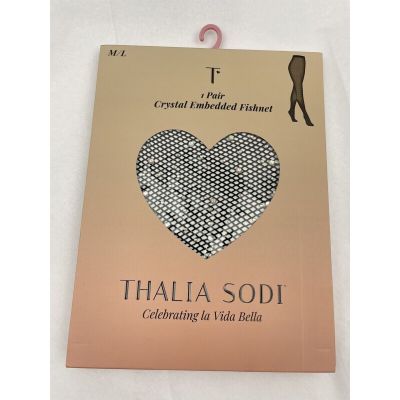 Thalia Sodi 1 Pair Crystal Embedded Net Fishnet M/L (120-160 lbs)