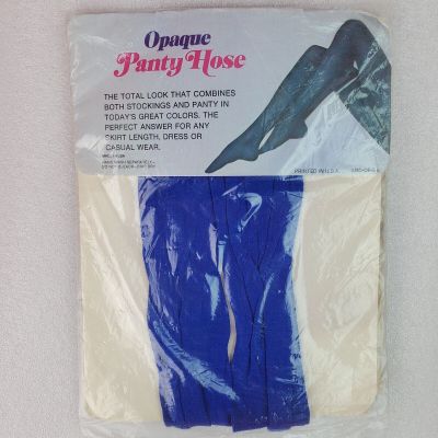 Opaque ROYAL BLUE Queen Plus Size Comfortable Opaque Tights Pantyhose