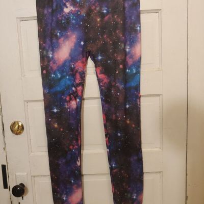 Women's No Boundaries Cosmic Astrological Style Purple Ankle Length Leggings - K