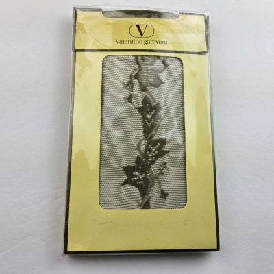 Vintage Valentino Garavani Lace Pattern Pantyhose Tights Japan Size M-L