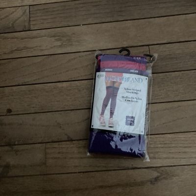 Wonderland Nylon Stripped Stockings