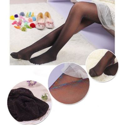 Silver Night Party Sparkle Stockings Pantyhose Glitter Shiny Tights