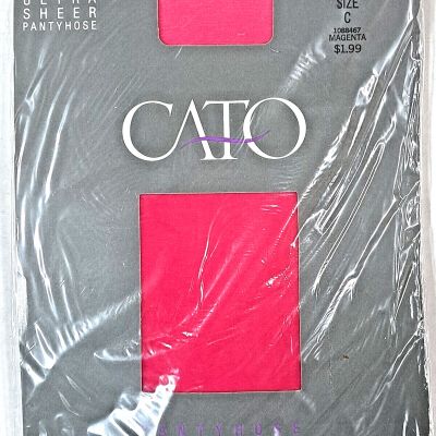 CATO Ultrasheer Pantyhose MAGENTA Size C Sandalfoot Toe New