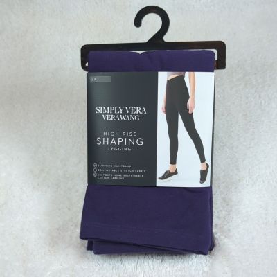 Women's Plus Simply Vera Live-In High Rise Shaping Leggings Purple Size 2X