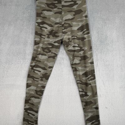 Women’s Camouflage Army Green Casual Fit Leggings Size Medium Minimalist Style