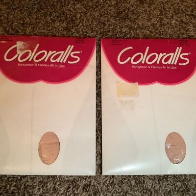 Lot of 2 - Coloralls pantyhose & panties all in one, color peach, size: AB