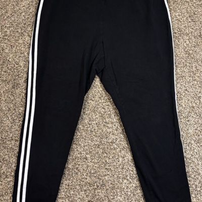 Woman Within Black Pants w/ White Stripes. Size: 1X (22/24).