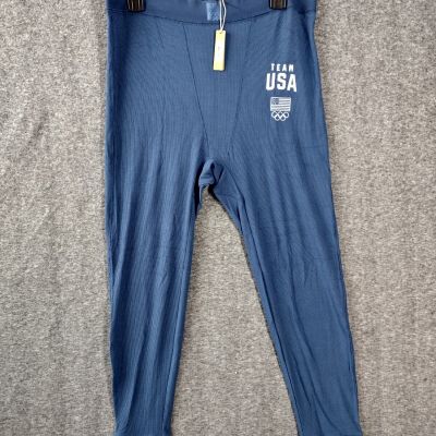 SKIMS Women's Team USA Ribbed Ankle Leggings Color Navy Size 3X AP-LEG-1867