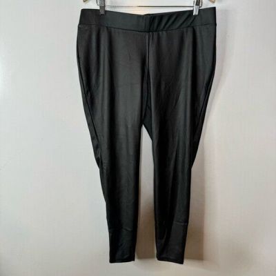 Torrid Faux Leather Black Leggings Size 2x