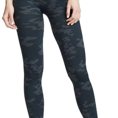 Spanx Look At Me Now Camo Mid Rise Crop Seamless Leggings Gray Black Women's 2X