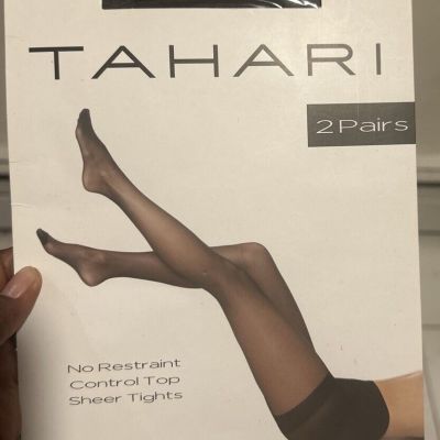 Tahari Sheer Tights 2 Pairs. Small. Nude.