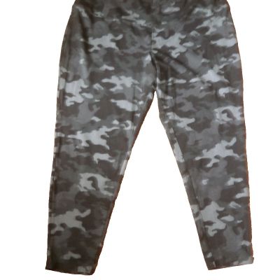 NWT Terra & Sky Camo Black Gray Full Length Leggings  High Rise Sz:3X ( 24-26W)