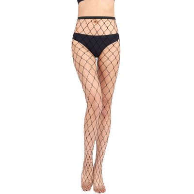 2 Pairs Women High Waist Pantyhose Fishnet Stocking Mesh Tights Thigh High Socks