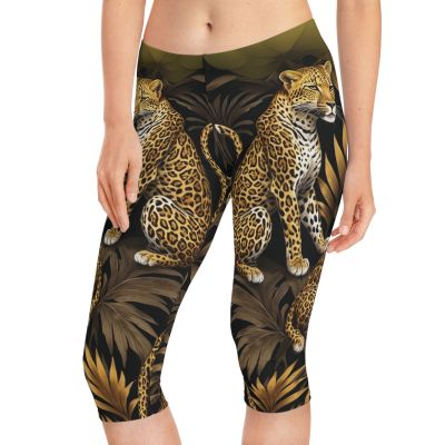 Leggings, Leopards in wild, Capris, Gym Pants, Yoga Leggings, Workout Plus Size