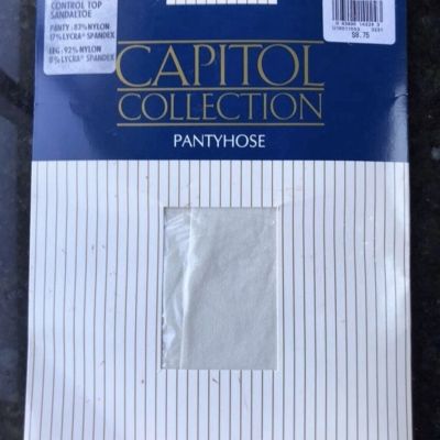 NEW Capitol Collections Pantyhose Nylons Control Top Vanilla Sz B Velvet Opaque