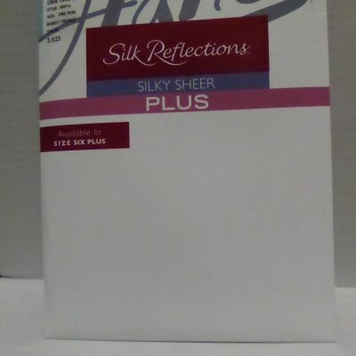 3 Pr. Hanes Silk Reflections Silky Sheer One Plus Pantyhose Barely There & Jet