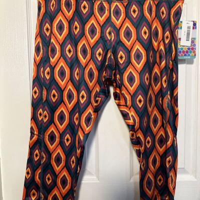 NWT LuLaRoe JADE 2xl  Geometric Athletic Workout Leggings Cropped Fit Comfy Fit!