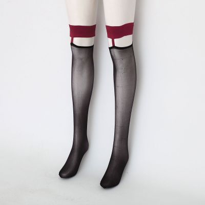 Womens Socks Decor Stockings Club Thigh Fashion Contrast Show See Through Sexy