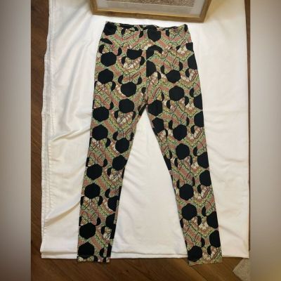 LuLaRoe size OS green Minnie Mouse leggings