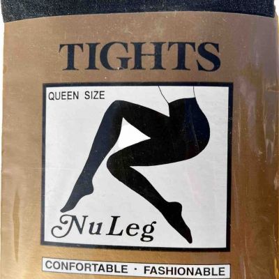 Nu Leg Plus Size Queen Metallic Black Sparkle  Nylon Tights wit Spandex Costumes