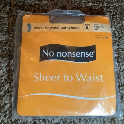 No Nonsense sheer to waist pantyhose, color tan, size: A