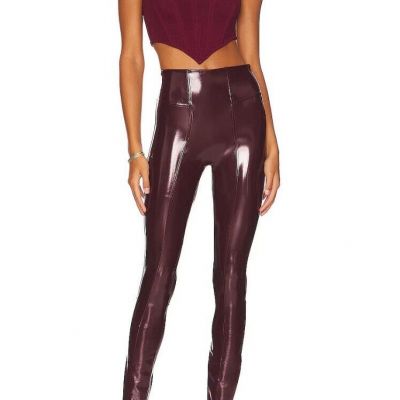 SPANX Faux Leather Leggings Ruby Size Large NWT $128