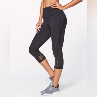 Lululemon Fresh Mesh In Mesh Crop Leggings Size 4