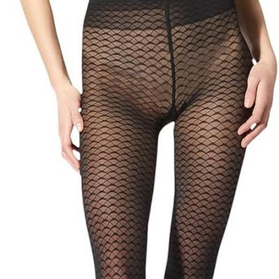 Graphic Pattern Tights for Women 30 Denier Hosiery Pantuhose Sheer-Opaque Net Ef