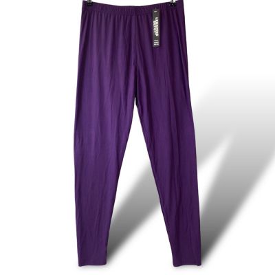 Leggings Depot Womens Extra Plus Size 1X-3X Purple High-Waisted Full Length NWT