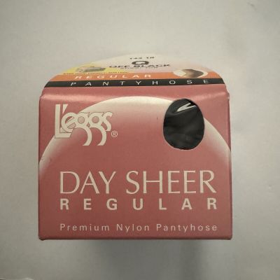 L’eggs Day Sheer Regular Premium Nylon Pantyhose Q Off Black Sheer Toe 143 18