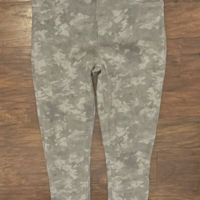 Spanx Jean-ish Ankle Leggings Washed Camo Pull On Stretch Pants Gorp Medium