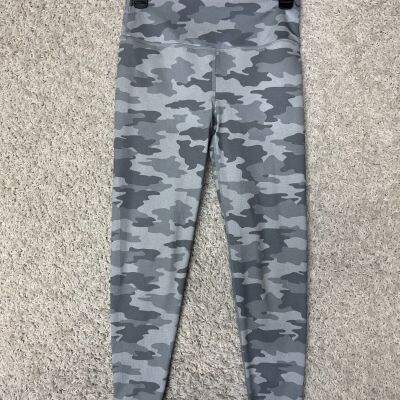 Kyodan Leggings Womens XS Gray Camo Stretch Athleisure Gym Work Out Running