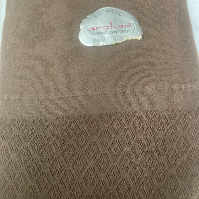 ARCHER Thigh High Stockings Textured Taupe Small 8/8.5 VTG New In Bag