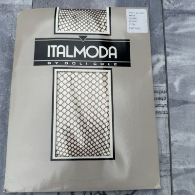 Vintage ITALMODA by Doli Cole Caramel Fishnet Pantyhose Wanda Medium NIP