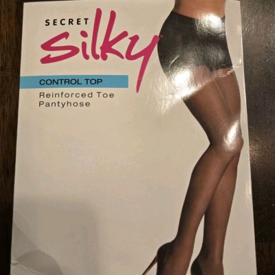 Secret Silky NUDE Control Top Reinforce Toe Silky Sheer Pantyhose Size C