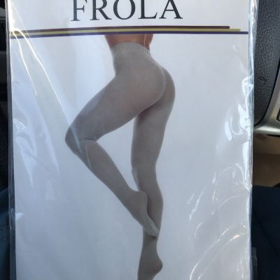 Frola Pure White Tights Semi Opaque Large XL NEW NIP