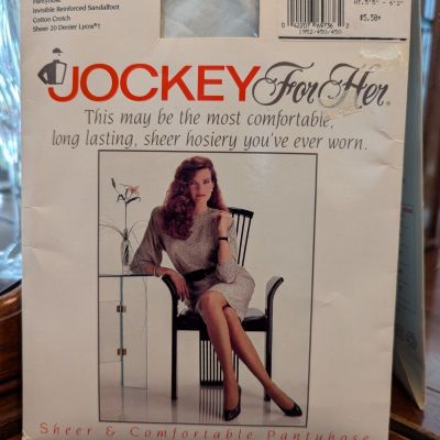 NOS Jockey For Her Control Top Pantyhose In Blue Ice Small-Tall Up To 6' 2