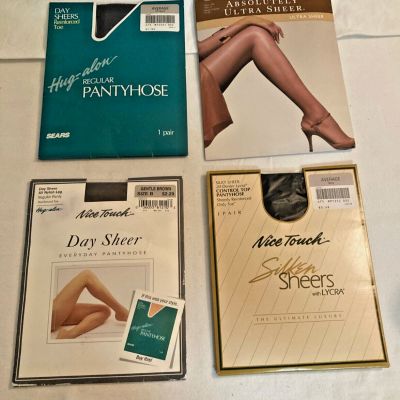 LOT OF 4 PANTYHOSE DAY SHEER