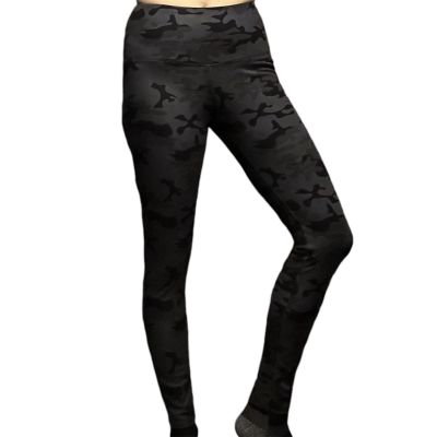 Rachel Zoe Black Gray Camo High Rise Tummy Control Soft Athletic Leggings Size S