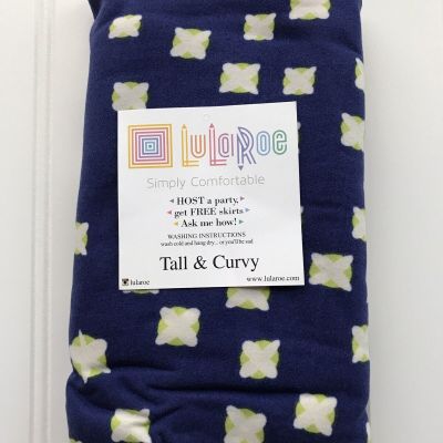 LulaRoe TC Leggings Blue Women Tall & Curvy Plus Size