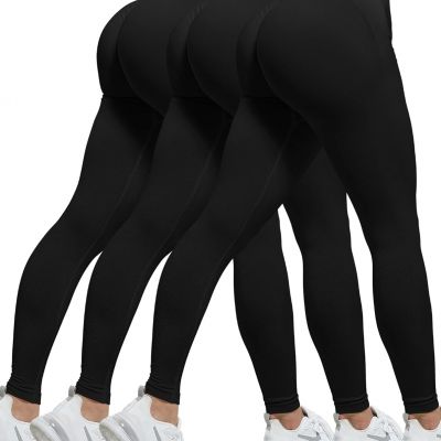 3 Piece Workout Leggings Sets for Women, Gym Scrunch Butt Butt Lifting Seamless