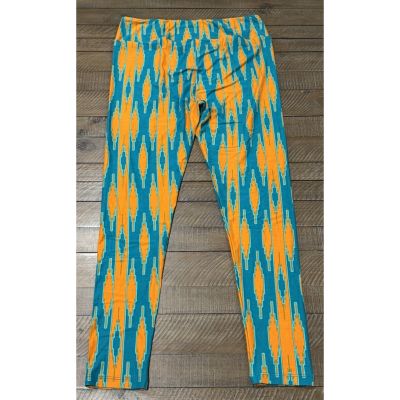 LuLaRoe Tall Curvy leggingsYellow/Blue Pants Pajamas 30” Waist