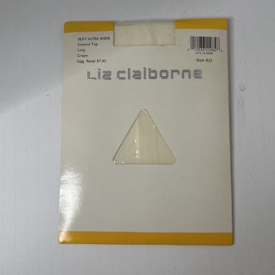 Vintage Liz Claiborne Ultra Sheer Control Top Pantyhose - Cream - Size Long