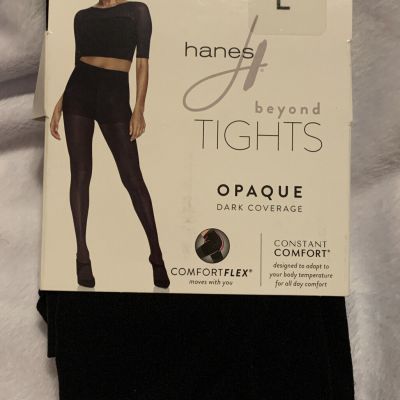 Hanes Beyond Tights Opaque Dark Coverage Comfortflex L