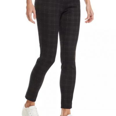 Women's The Limited Plaid Ponte Fashion Leggings Size Medium Black/Brown