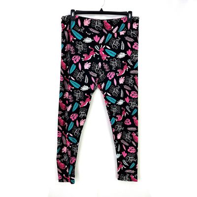 LulaRoe Breast Cancer Awareness Pink Tiger Go Get Em Leggings TC2- NWOT