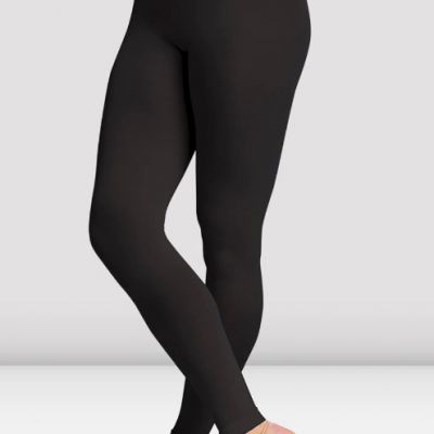 Bloch L79553 Women's Black Contoursoft Footless Tights Size P/S